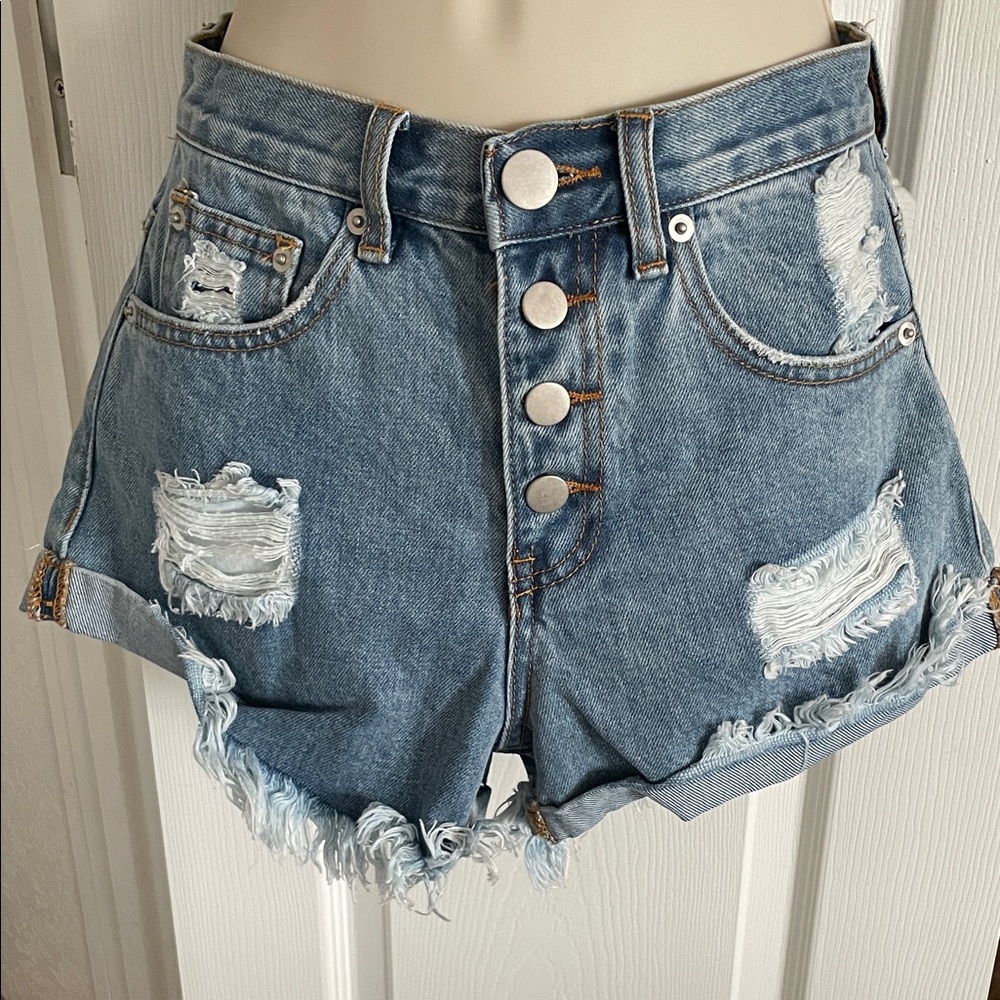 Superdown Distressed Denim Shorts #24